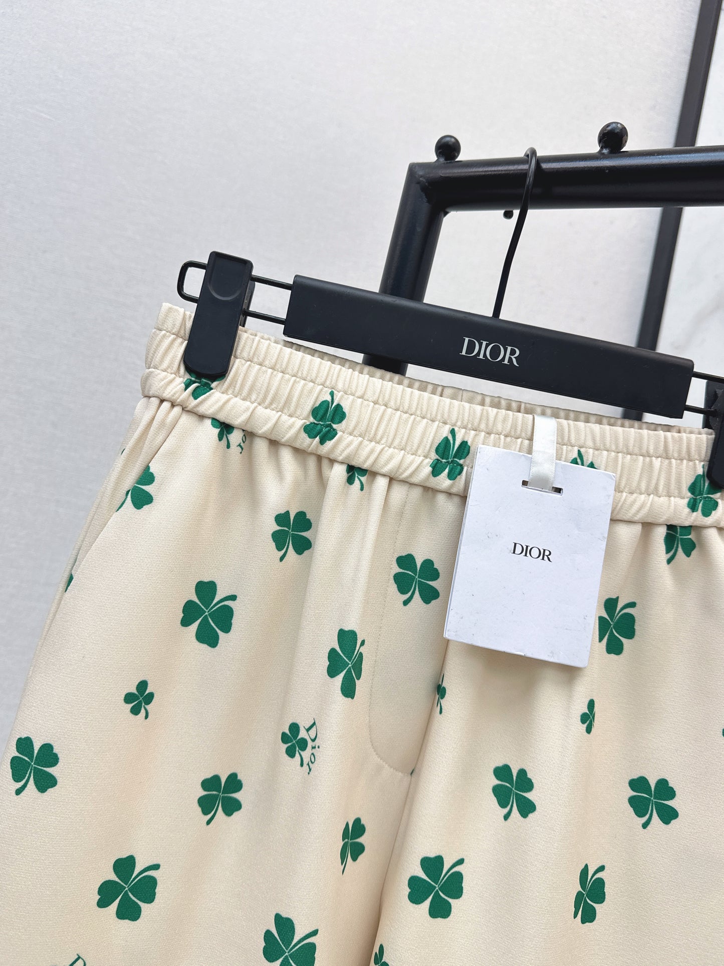 26SS NEW Lucky four-leaf clover printed straight pants