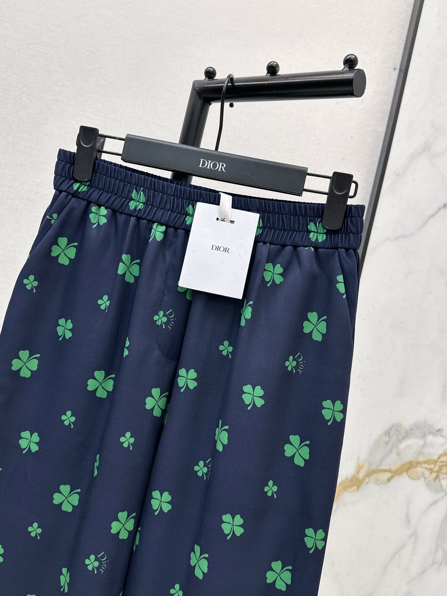 26SS NEW Lucky four-leaf clover printed straight pants