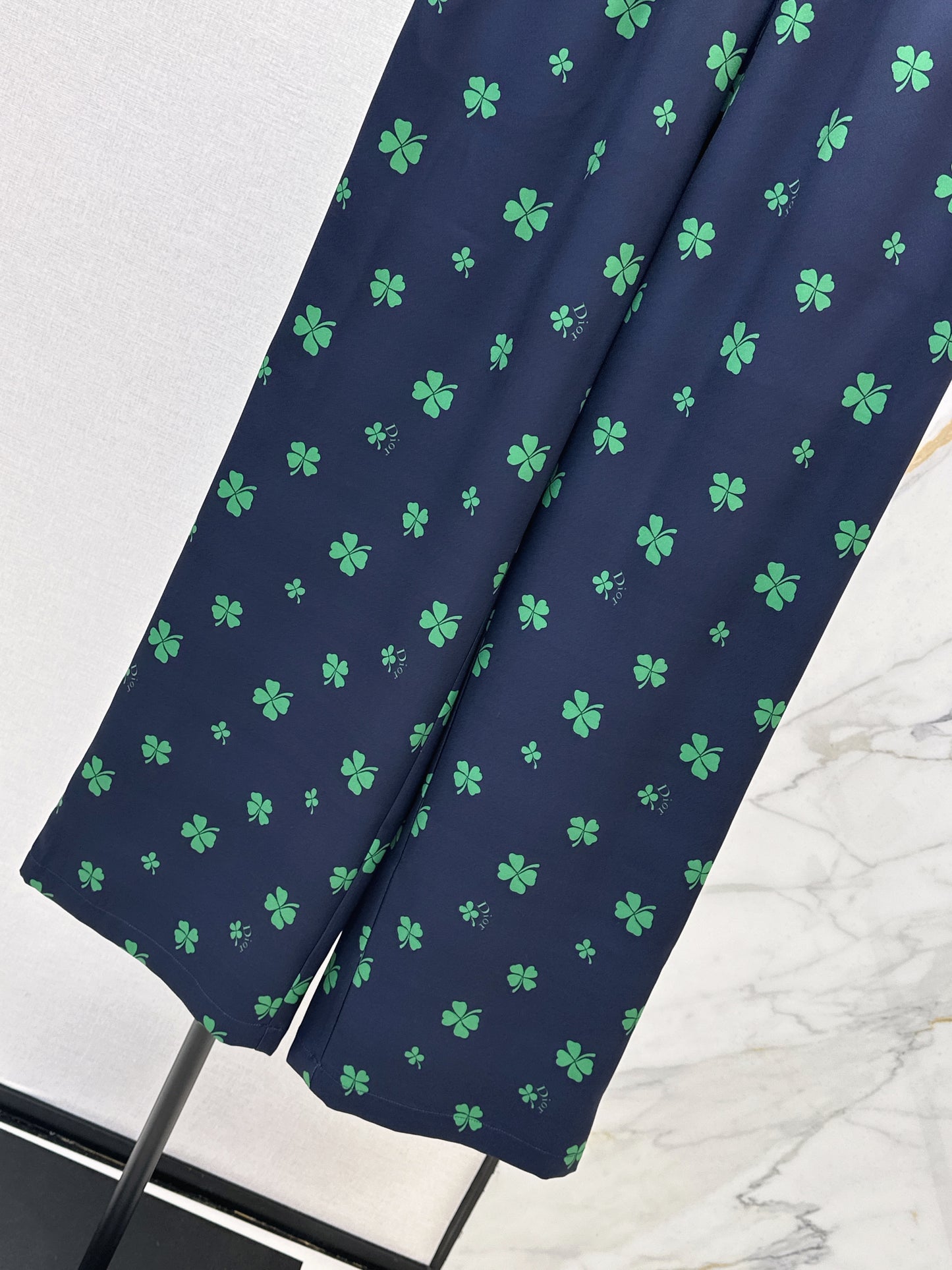 26SS NEW Lucky four-leaf clover printed straight pants