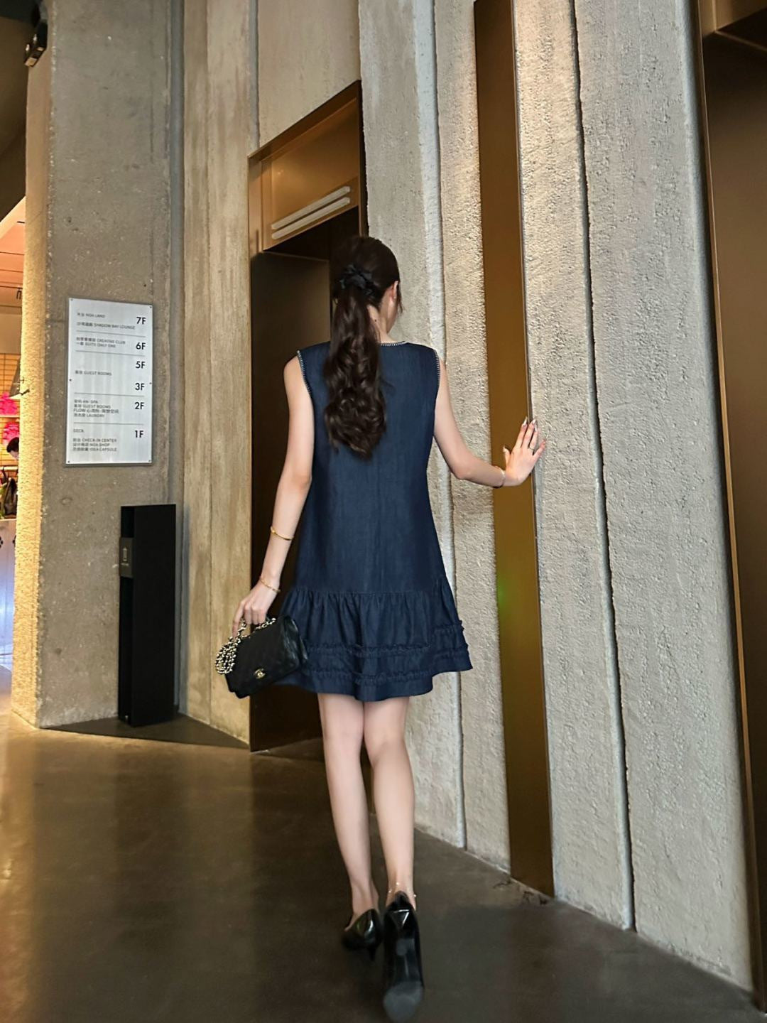 26SS NEW logo letter embroidered sleeveless vest dress