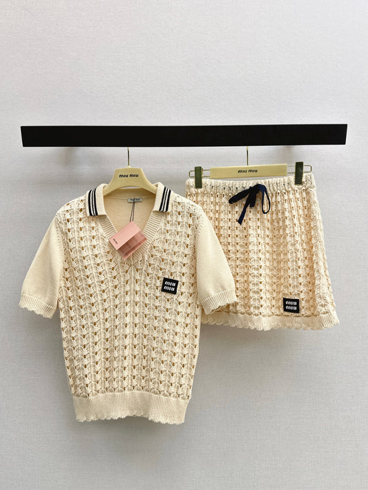 26SS NEW Age-reducing short-sleeved + skirt suit