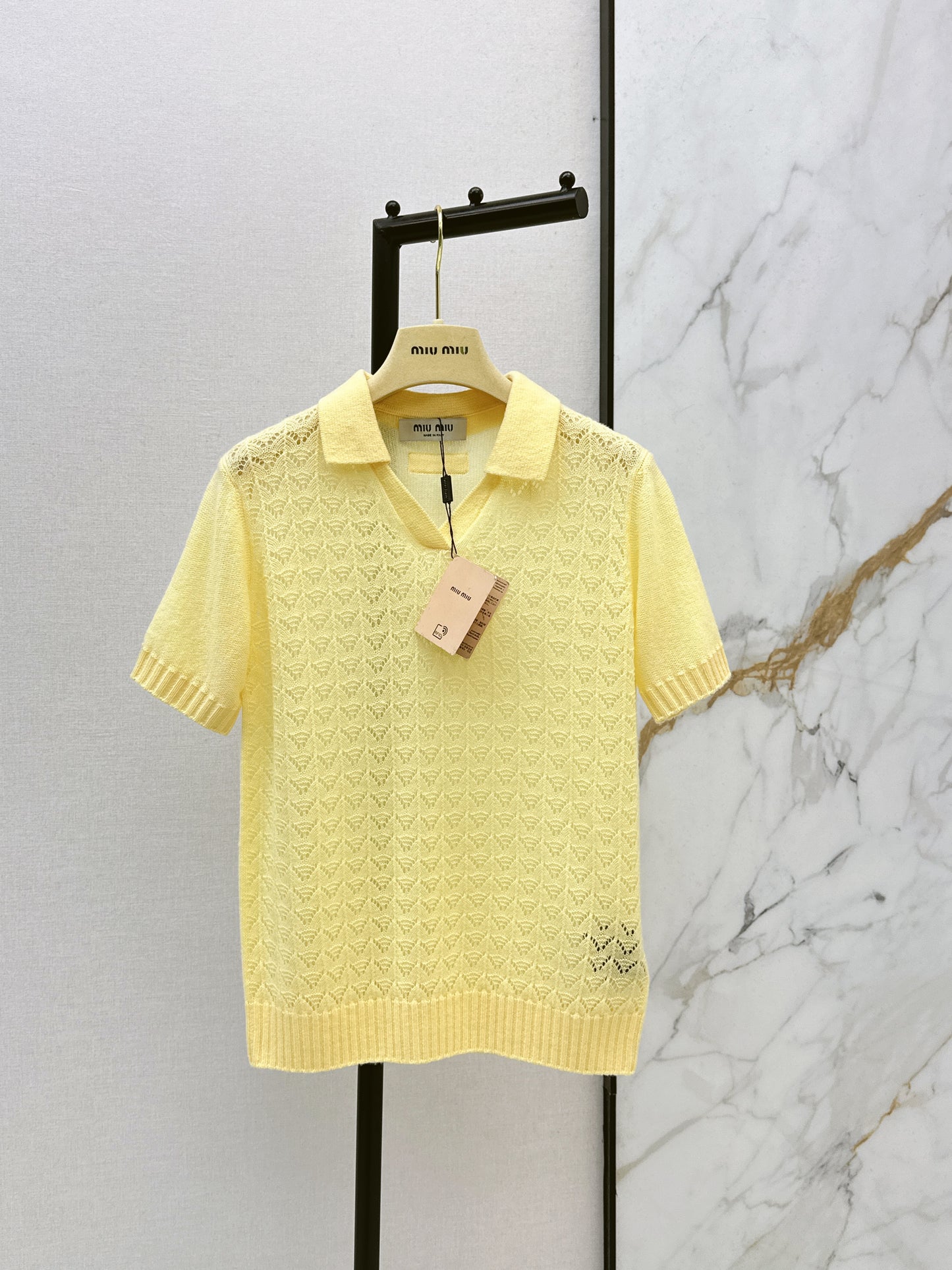 26SS NEUES Gestricktes Kurzarm-Poloshirt
