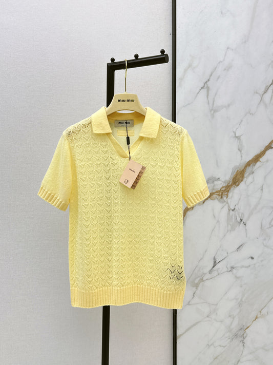 26SS NEW Knitted Short Polo Shirt