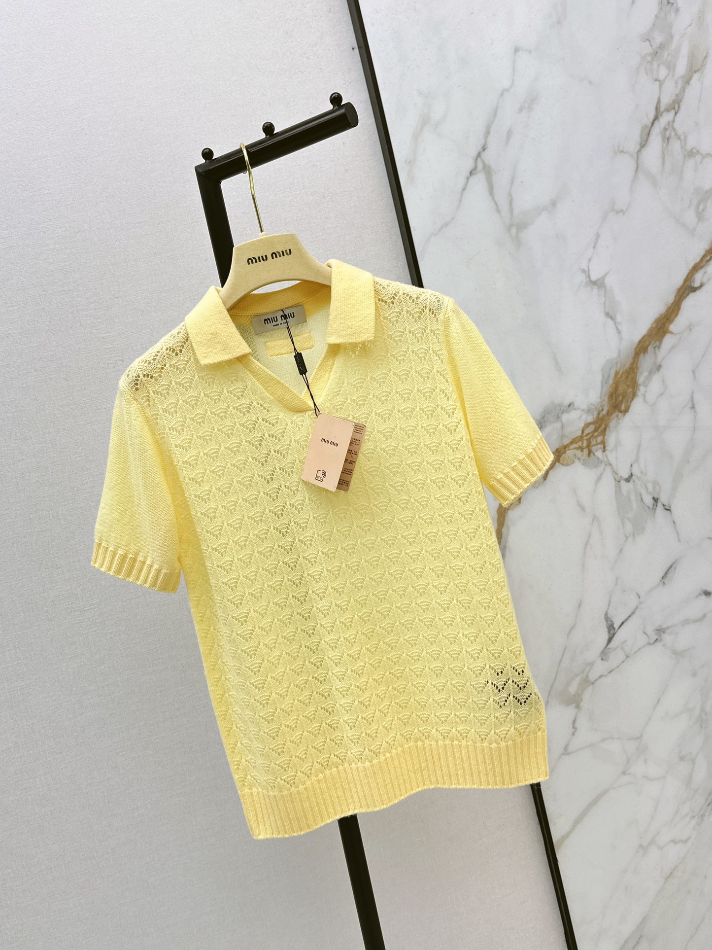 26SS NEUES Gestricktes Kurzarm-Poloshirt