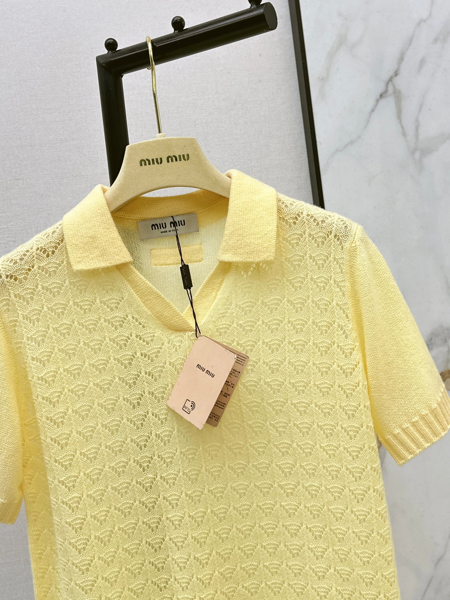 26SS NEUES Gestricktes Kurzarm-Poloshirt
