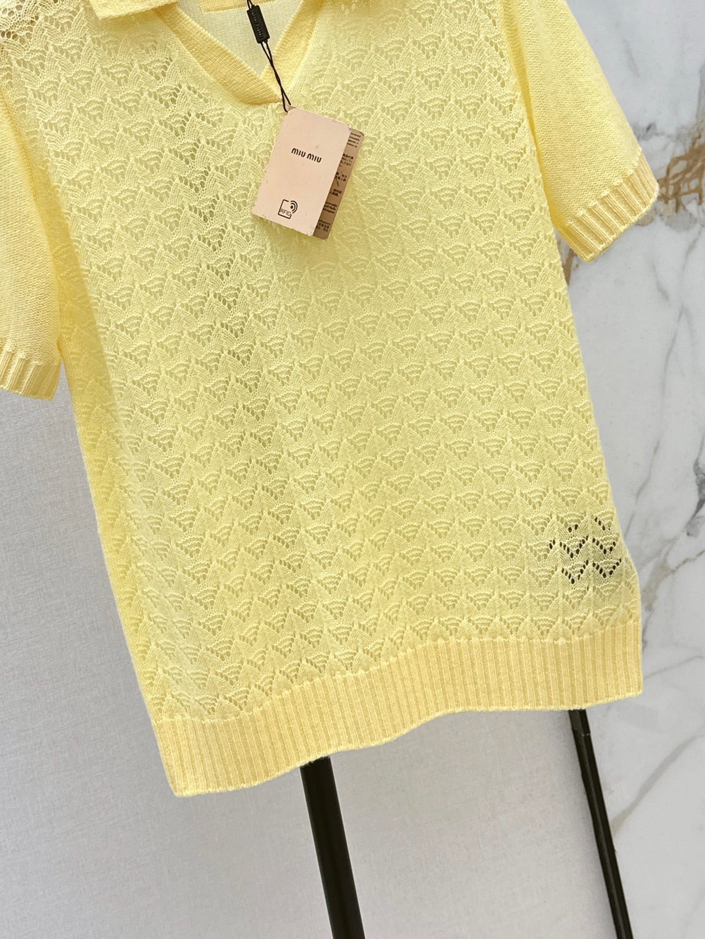 26SS NEUES Gestricktes Kurzarm-Poloshirt