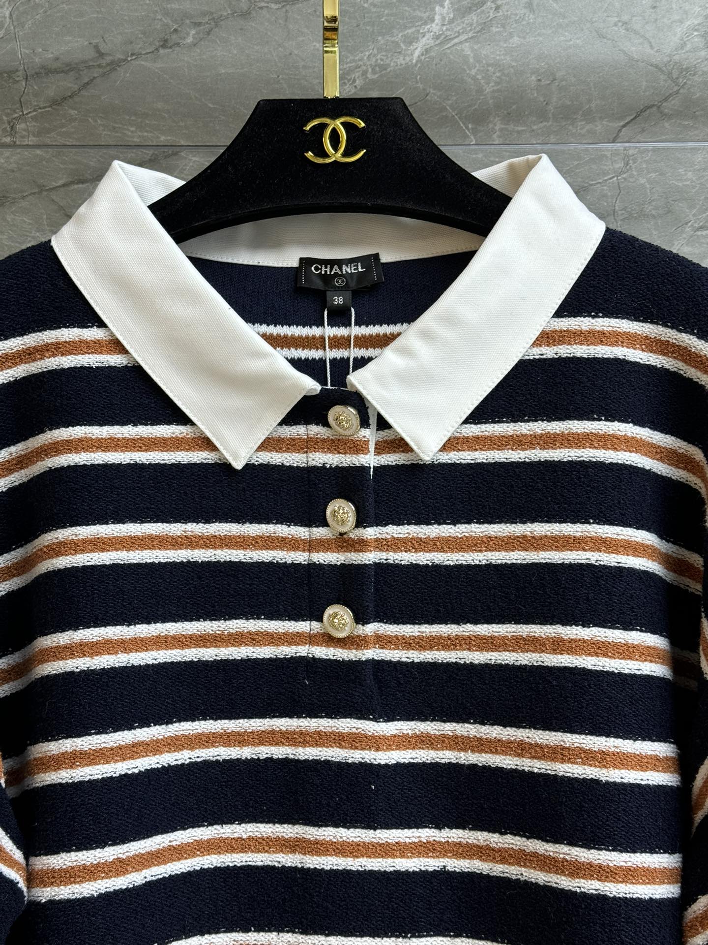 🔥Höchste Qualität🔥26SS NEUES gestreiftes Langarm-Poloshirt aus Strick