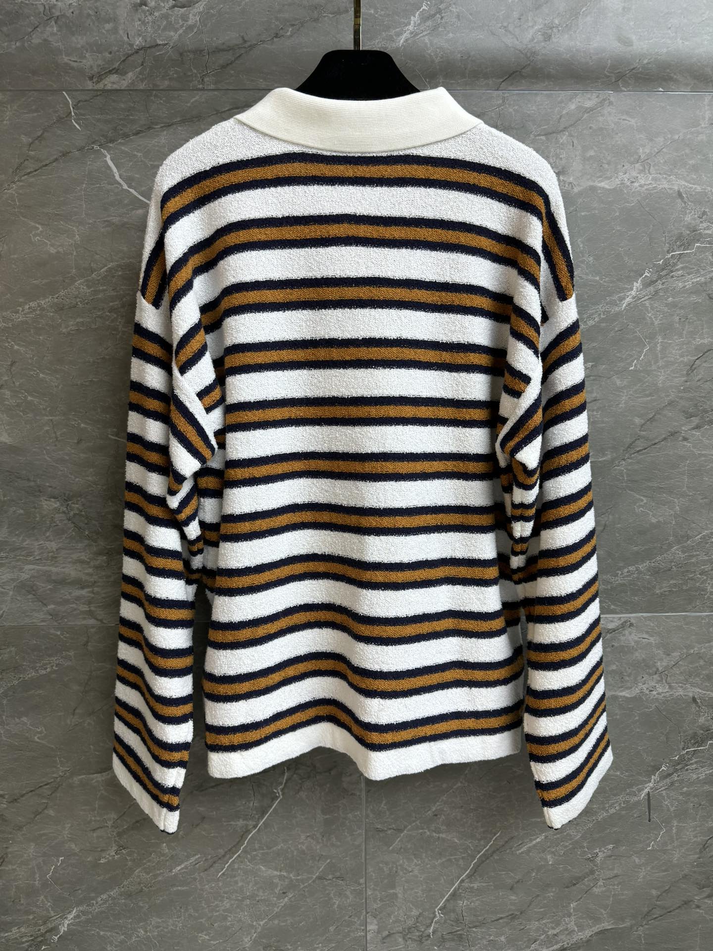 🔥Höchste Qualität🔥26SS NEUES gestreiftes Langarm-Poloshirt aus Strick