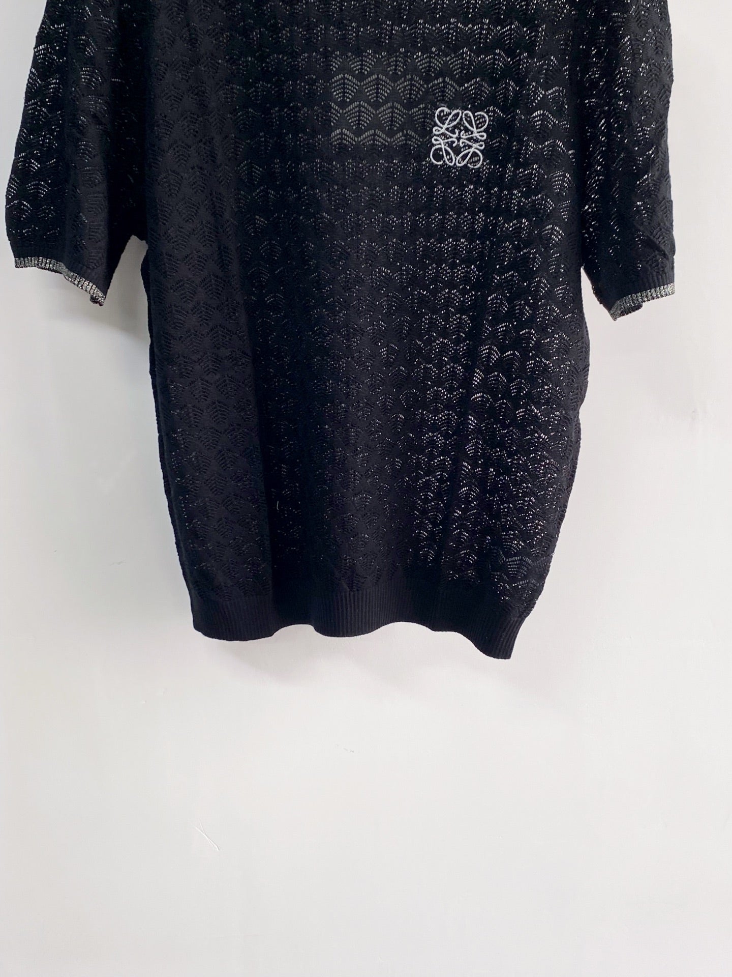 26SS NEW Feather feather hollow knitted short sleeves