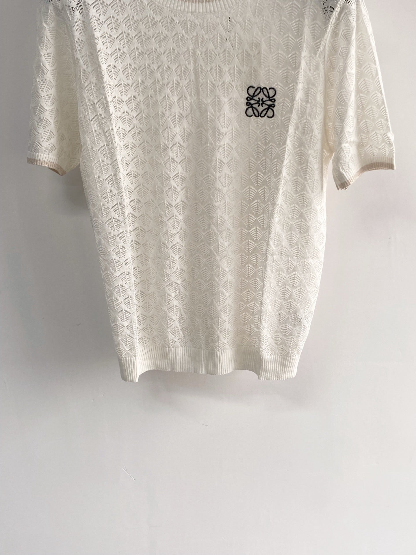 26SS NEW Feather feather hollow knitted short sleeves