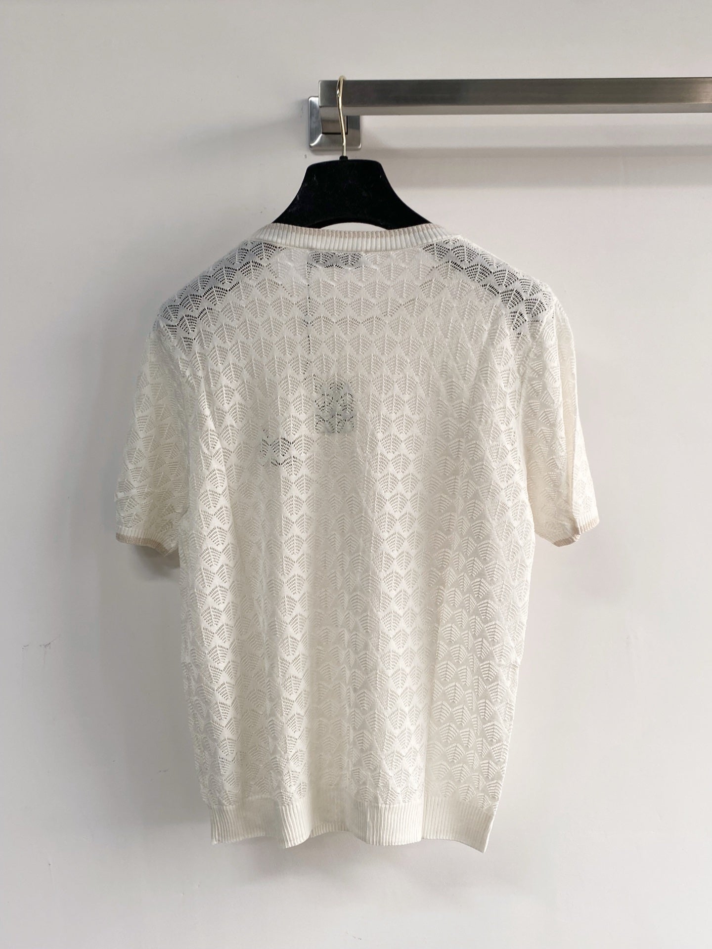 26SS NEW Feather feather hollow knitted short sleeves