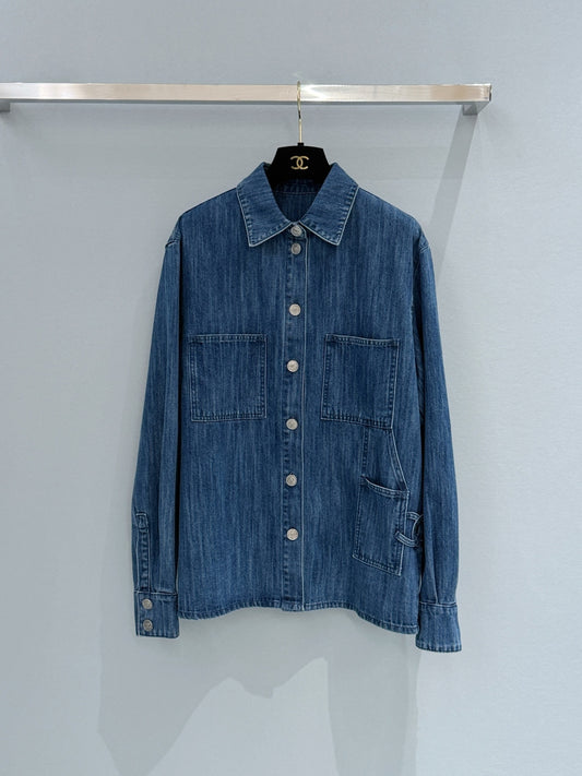 🔥Highest Quality🔥26SS NEW blue washed denim shirt jacket