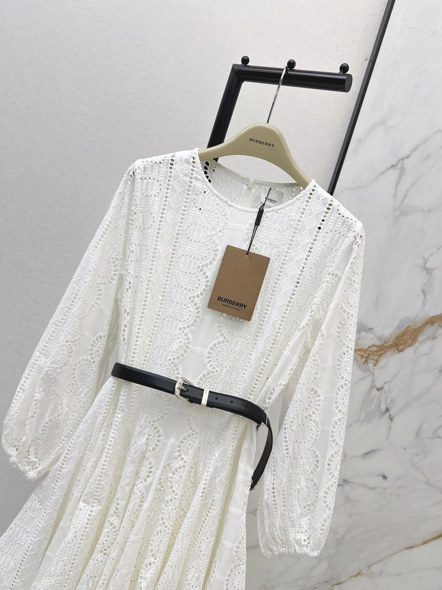 26SS NEW Heavy embroidery umbrella-shaped large skirt dress