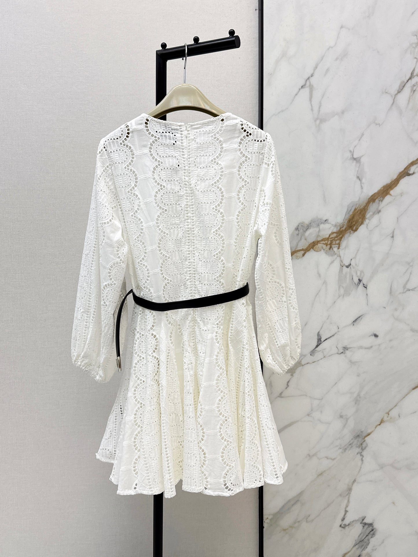 26SS NEW Heavy embroidery umbrella-shaped large skirt dress