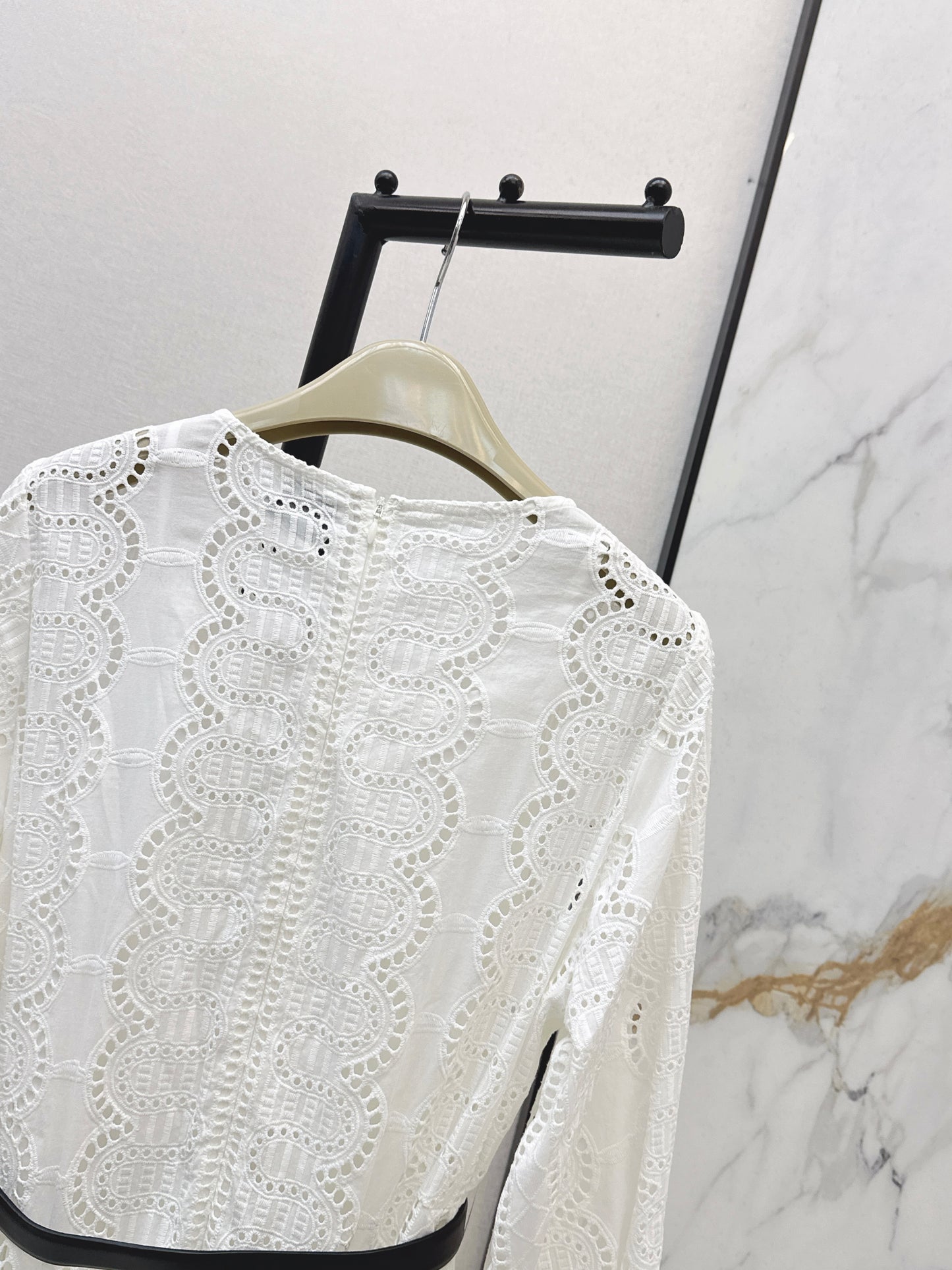 26SS NEW Heavy embroidery umbrella-shaped large skirt dress