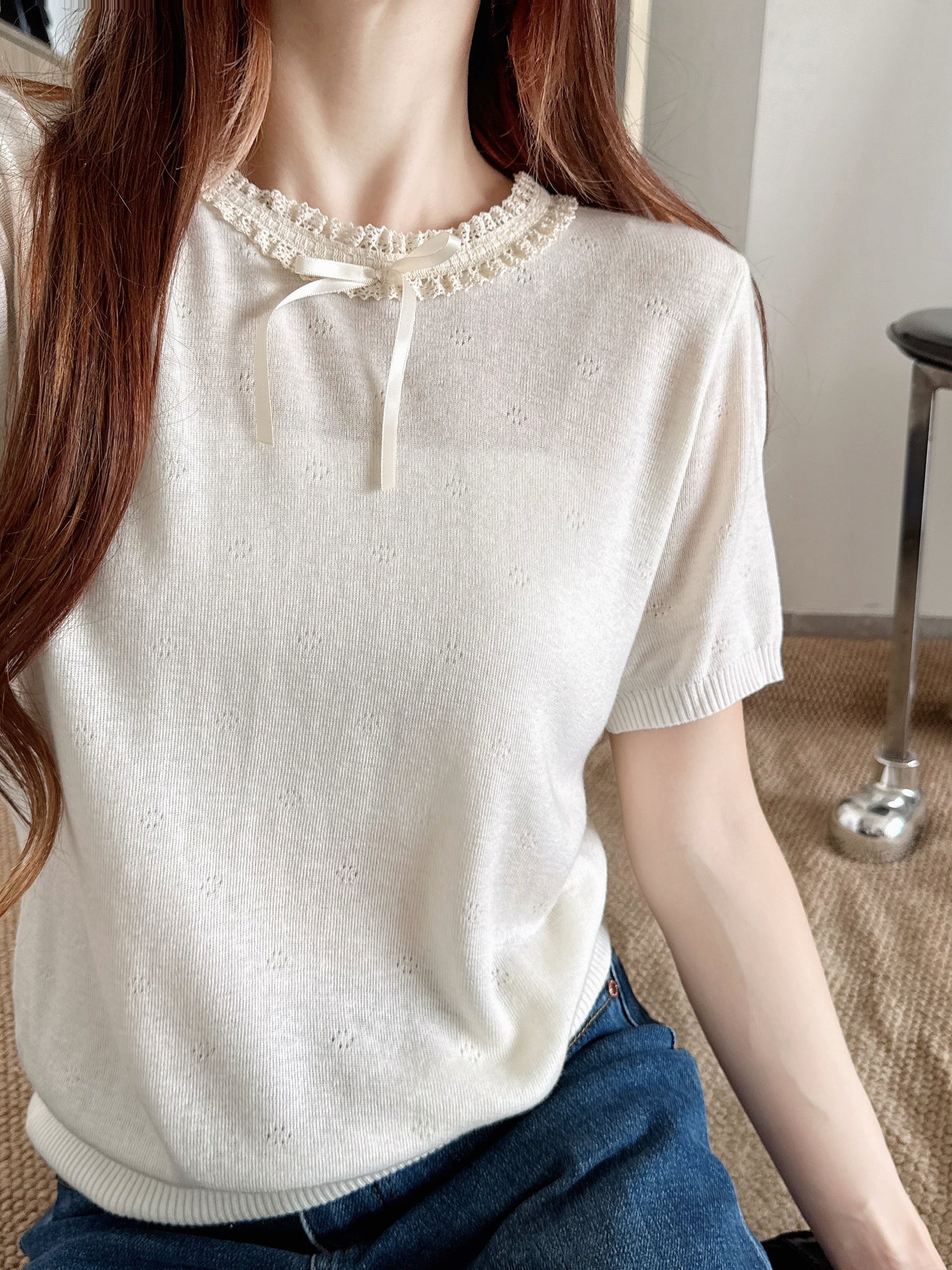26SS NEW Age-reducing French sweater