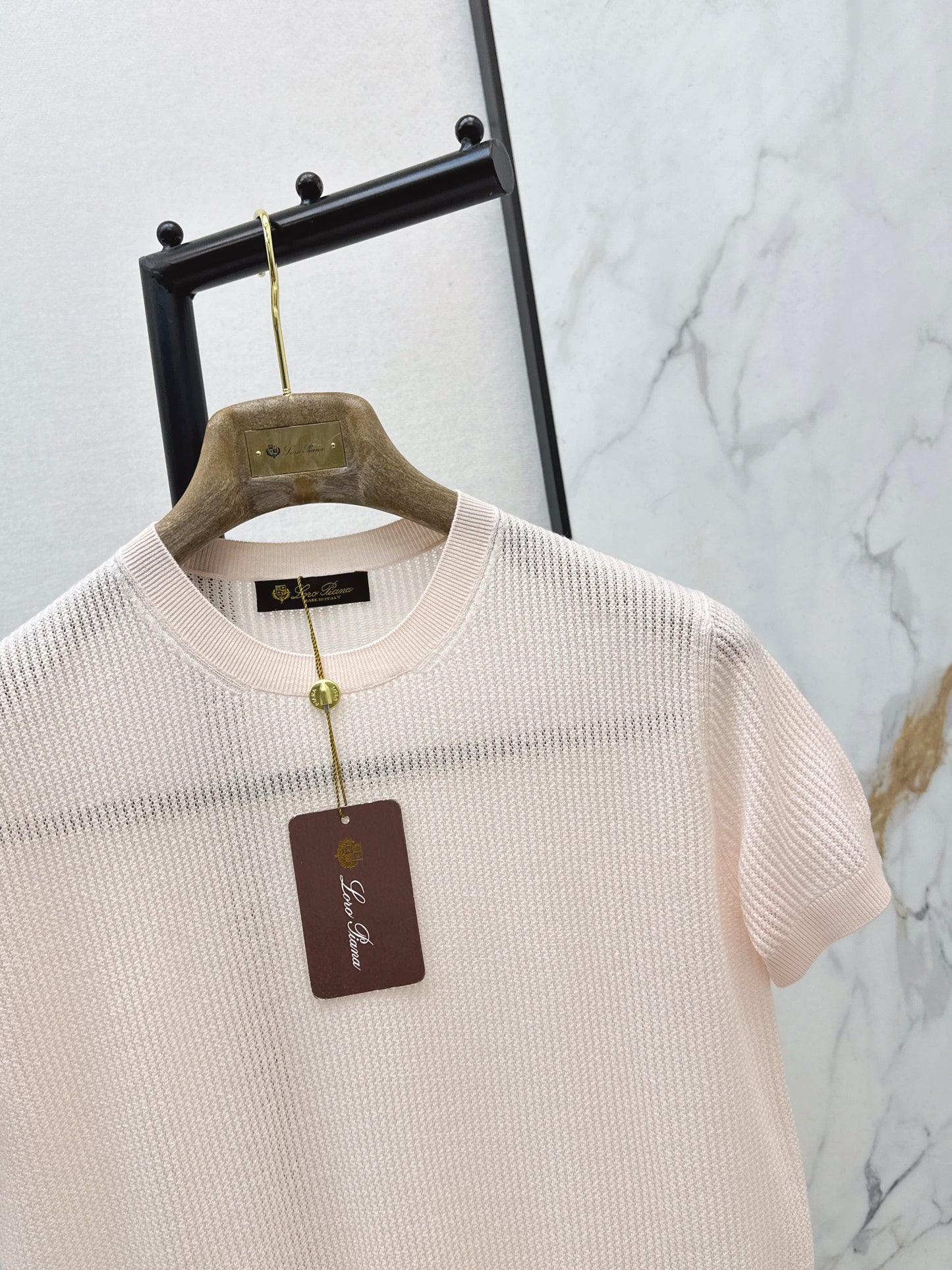 26SS NEW Hollow round neck age-reducing pink sweater
