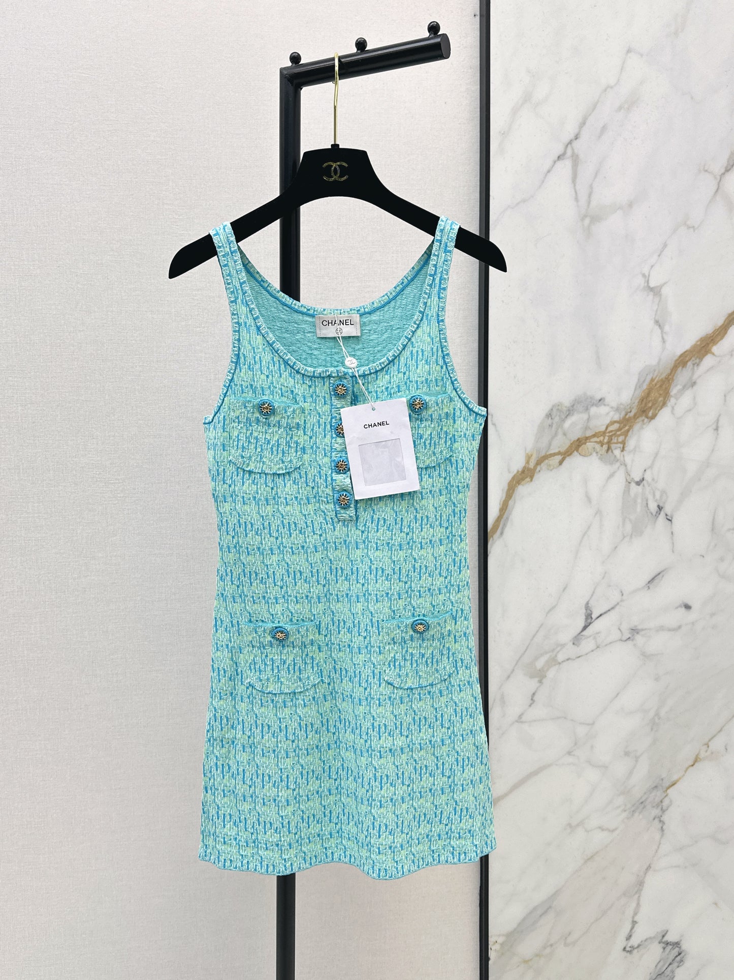 26SS NEW Socialite wears knitted vest dress