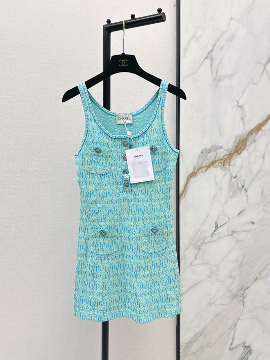 26SS NEW Socialite wears knitted vest dress