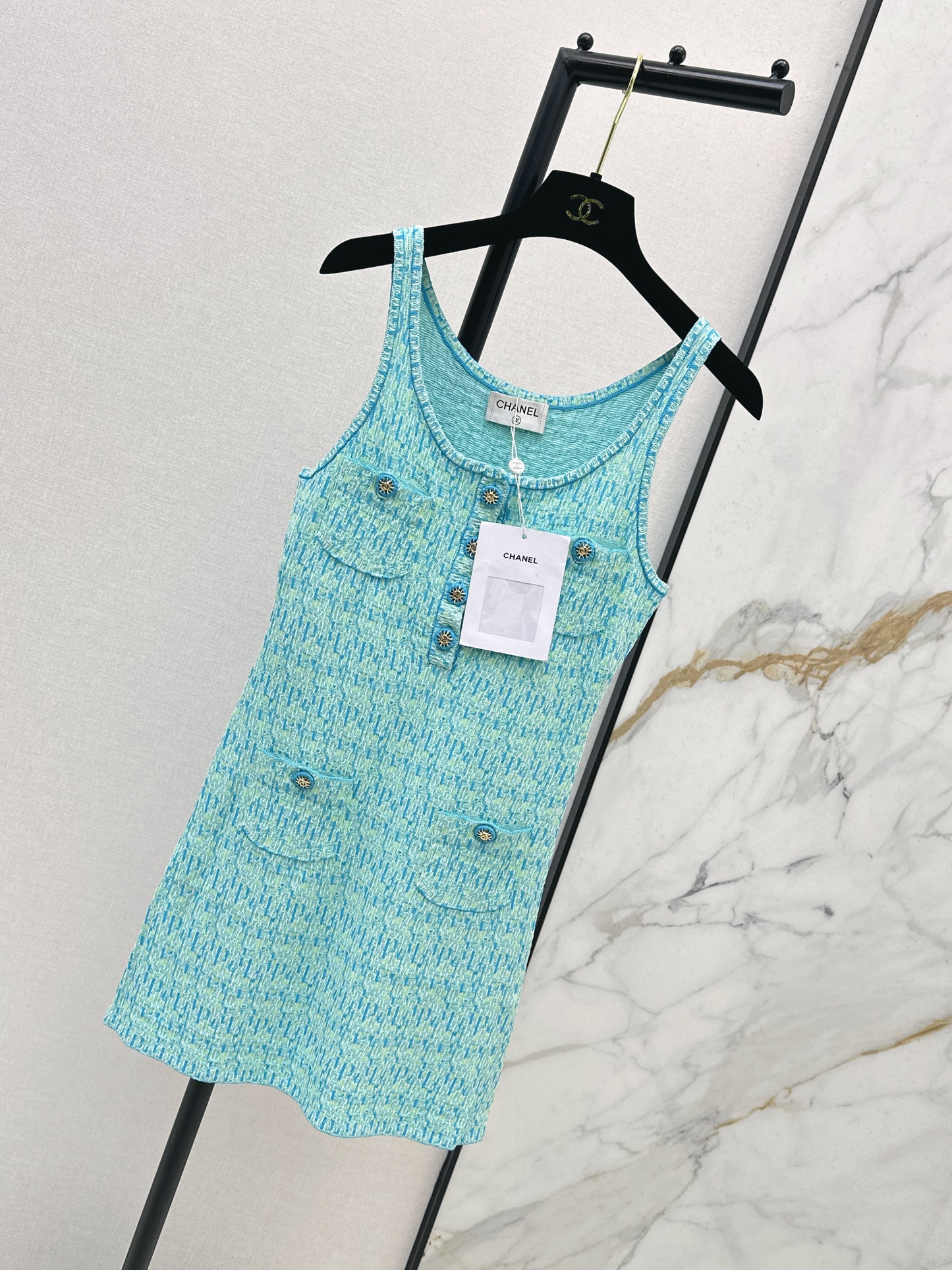 26SS NEW Socialite wears knitted vest dress