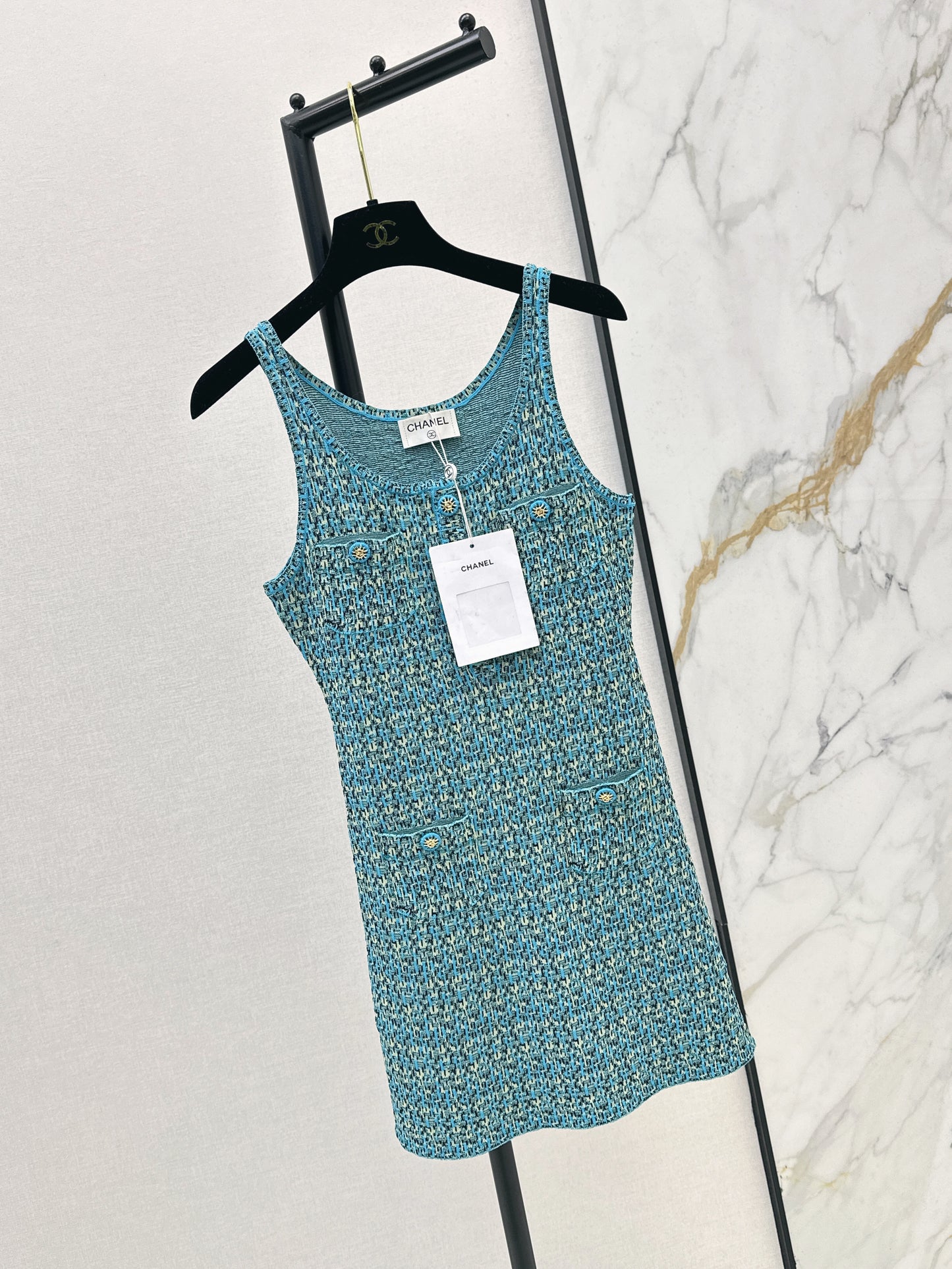26SS NEW Socialite wears knitted vest dress