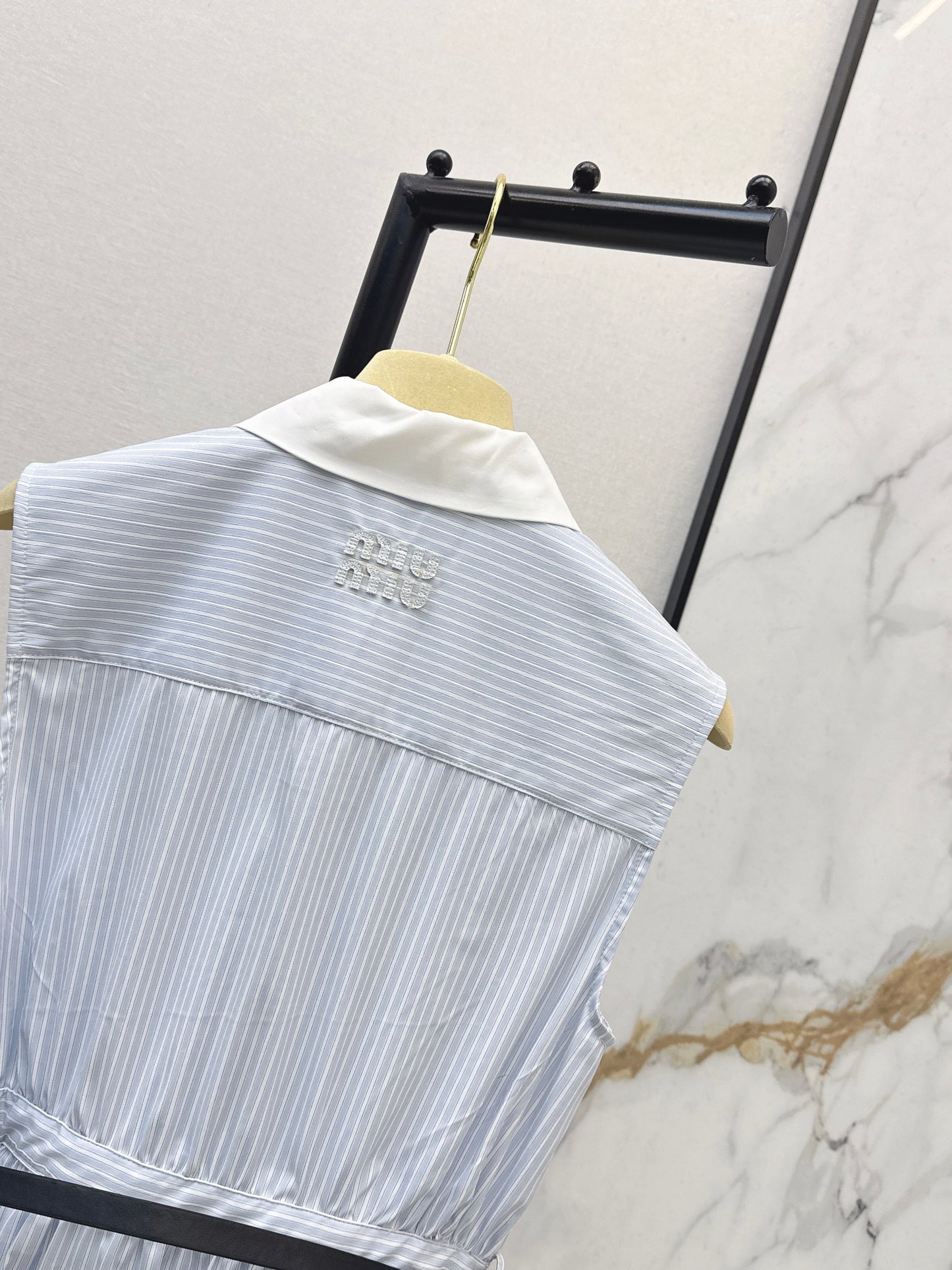 26SS NEW Contrast color lapel long dress