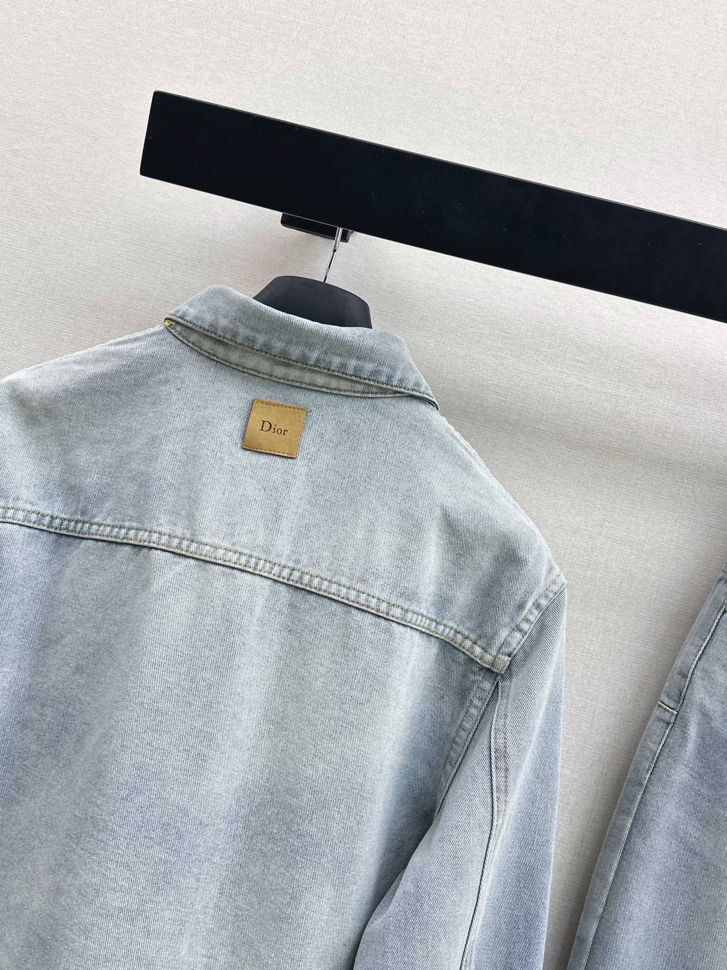 26SS NEW Distressed washed ink white denim jacket