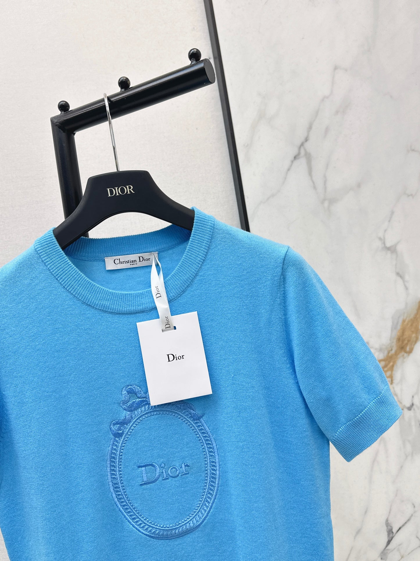 26SS NEW logo embroidered short-sleeved sweater