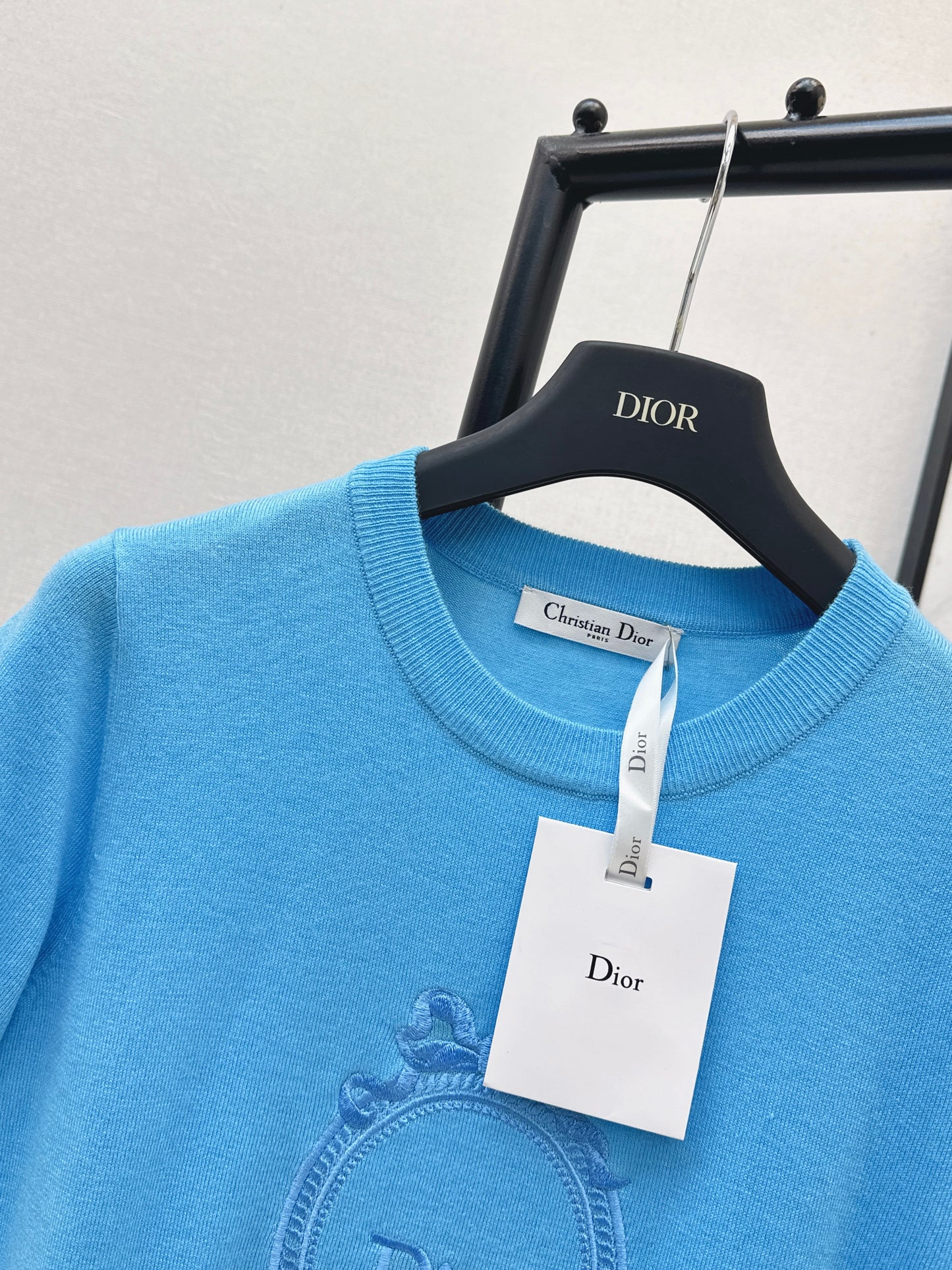 26SS NEW logo embroidered short-sleeved sweater