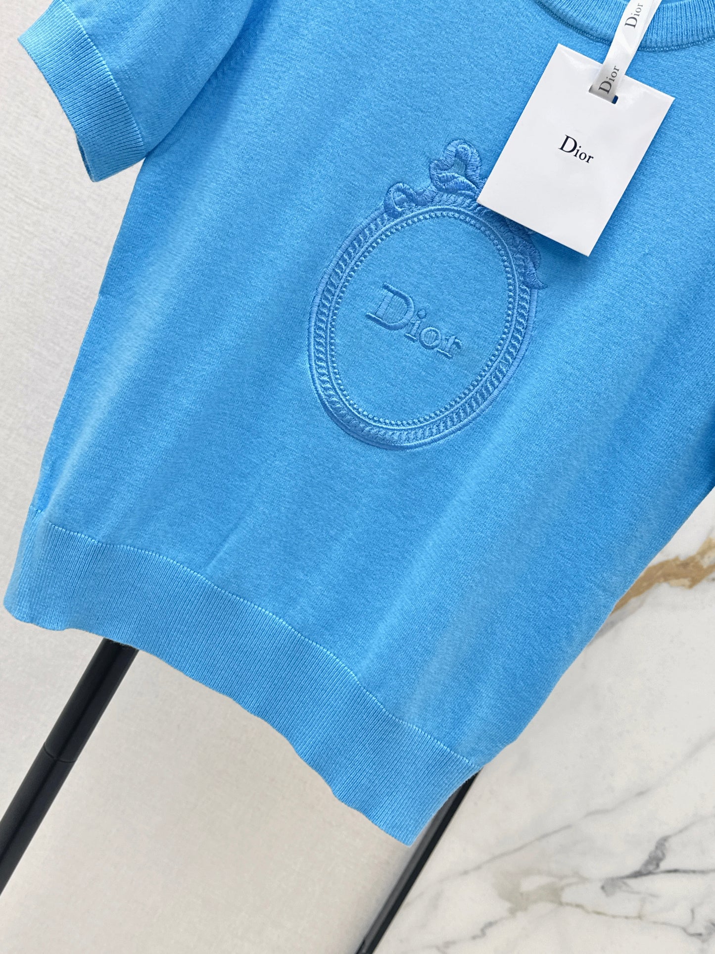 26SS NEW logo embroidered short-sleeved sweater