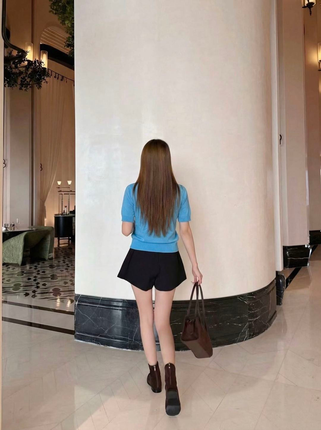 26SS NEW logo embroidered short-sleeved sweater