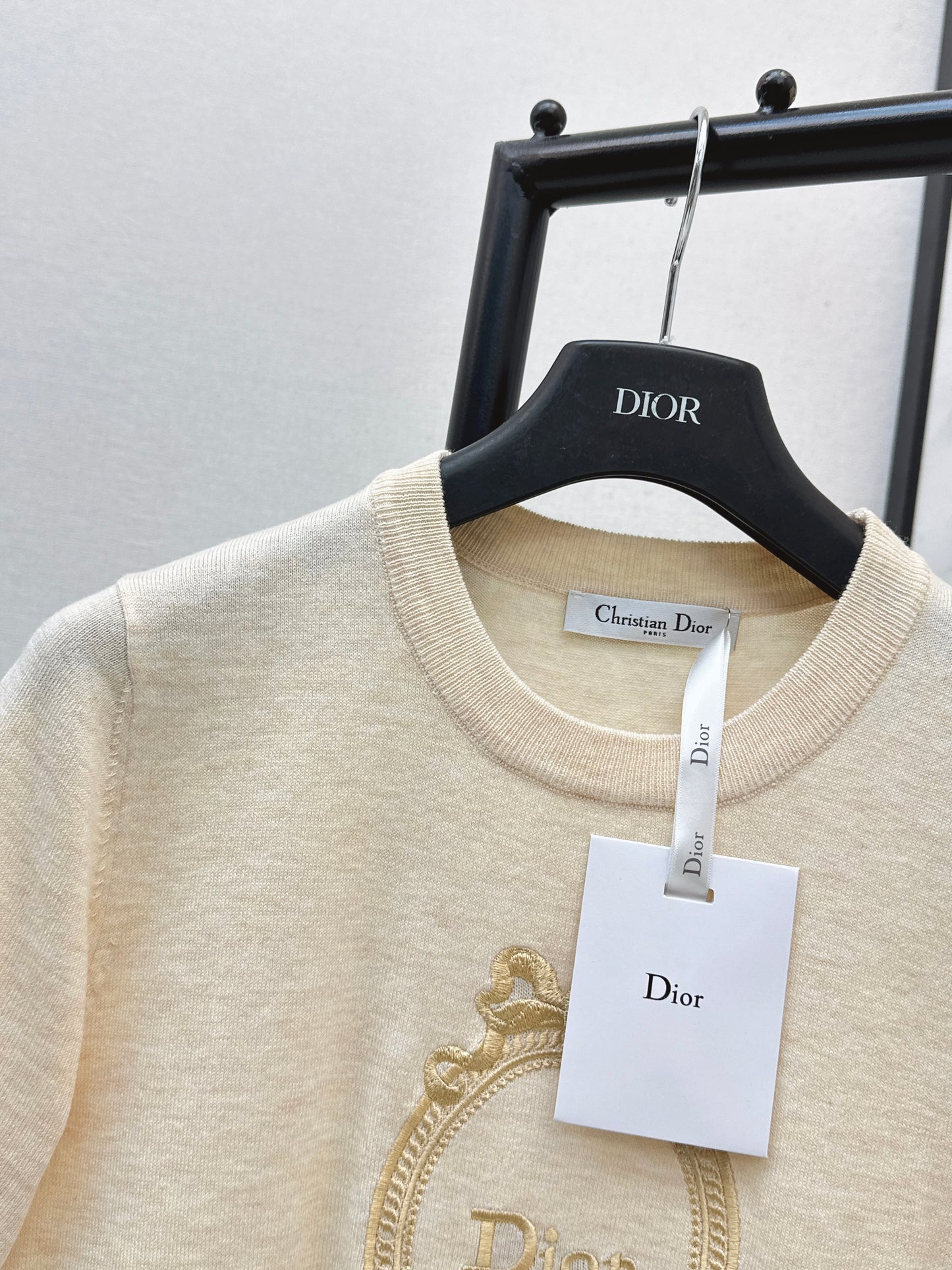 26SS NEW logo embroidered short-sleeved sweater