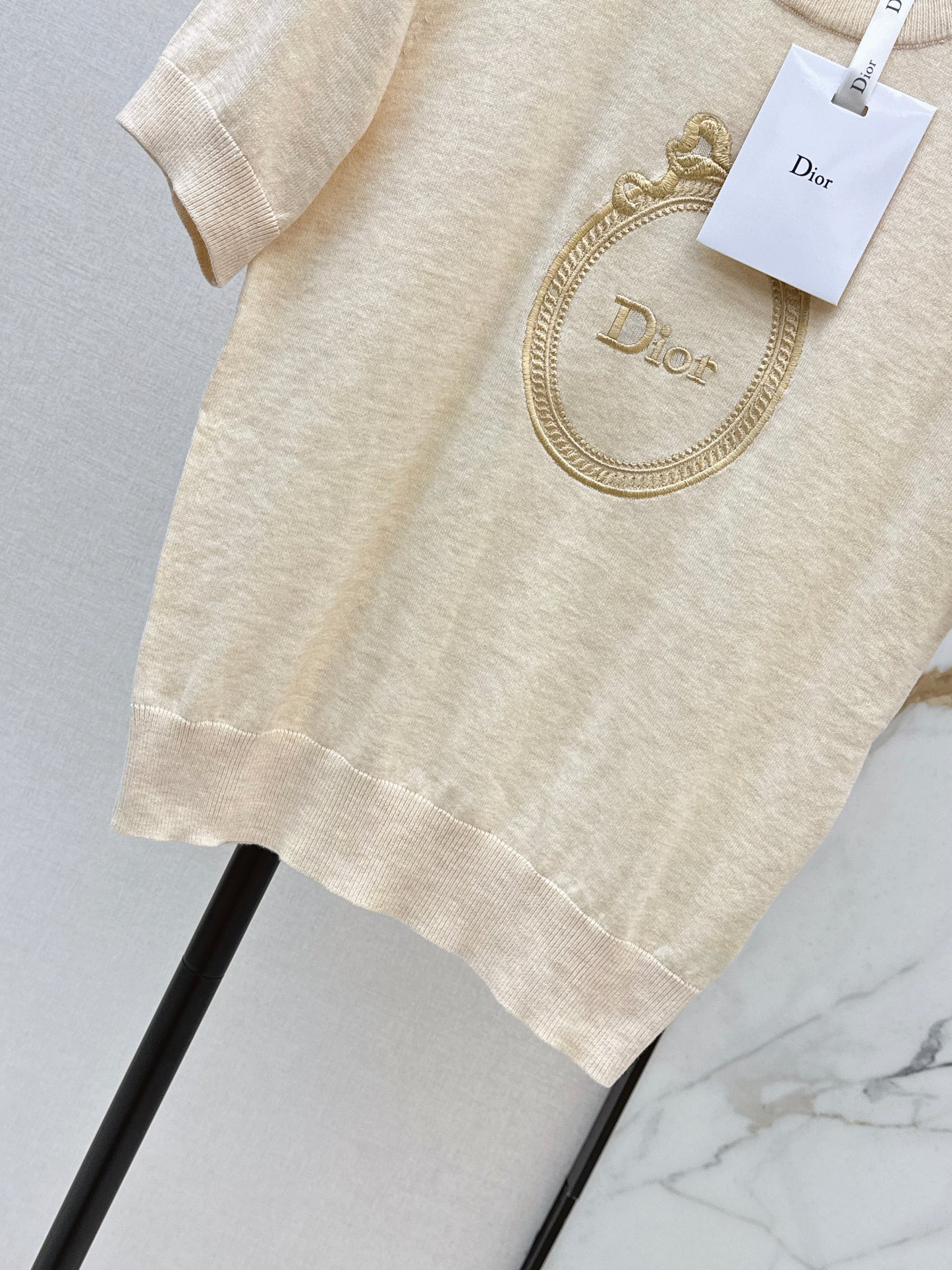 26SS NEW logo embroidered short-sleeved sweater