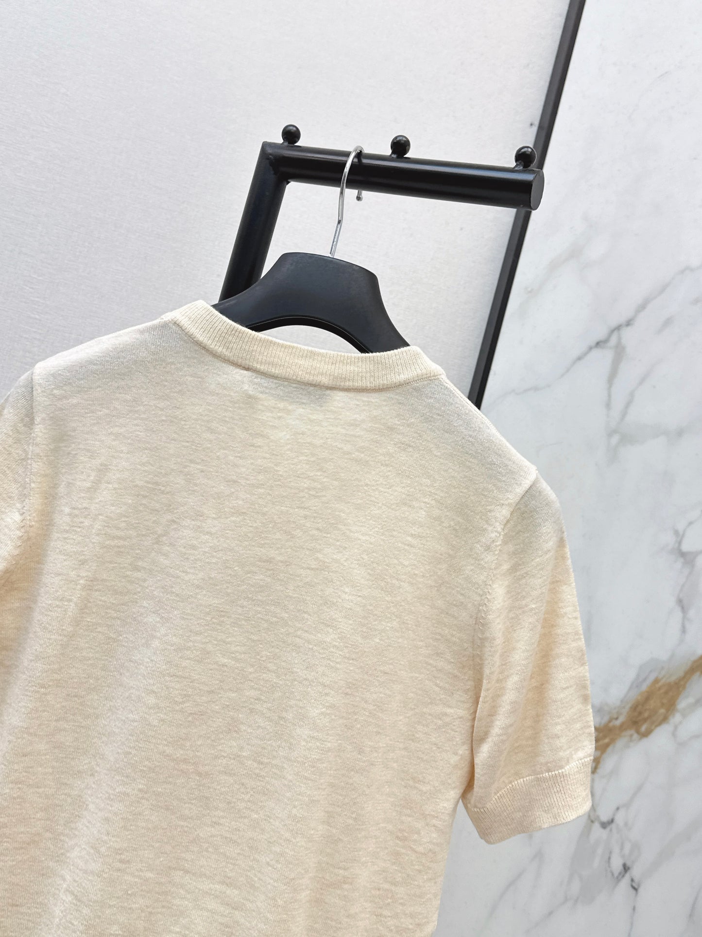 26SS NEW logo embroidered short-sleeved sweater