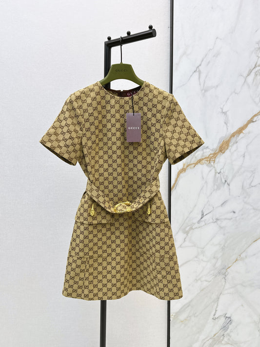 26SS NEW GG jacquard hardware embellished dress