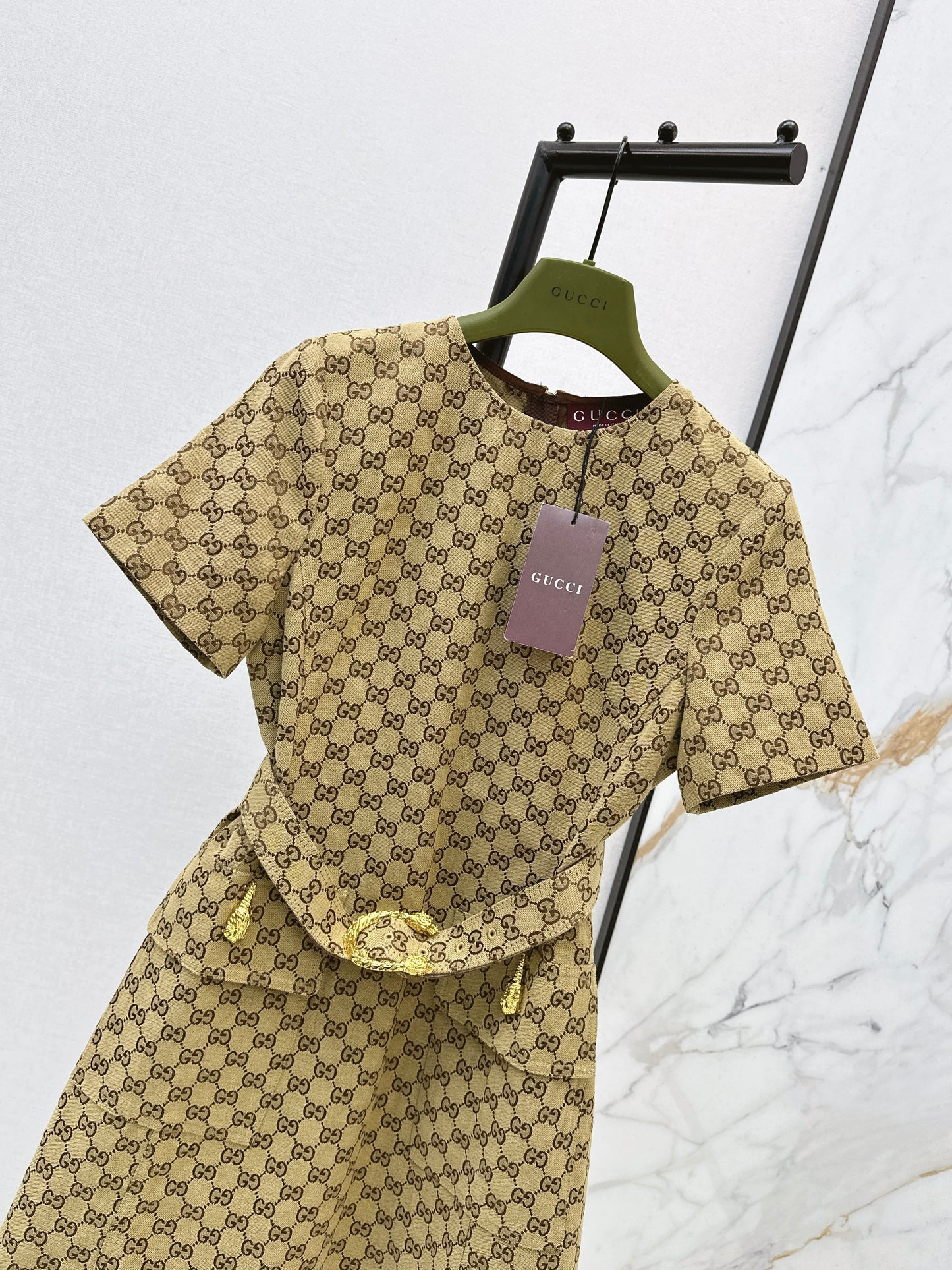 26SS NEW GG jacquard hardware embellished dress