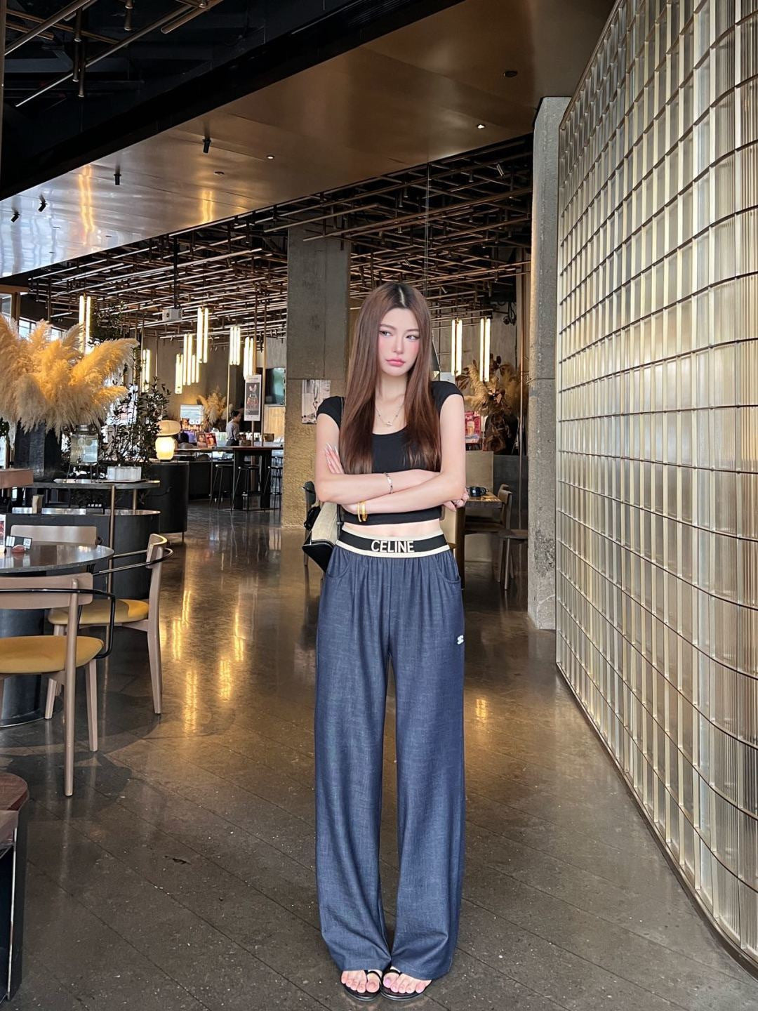 26SS NEW Tencel imitation denim straight pants