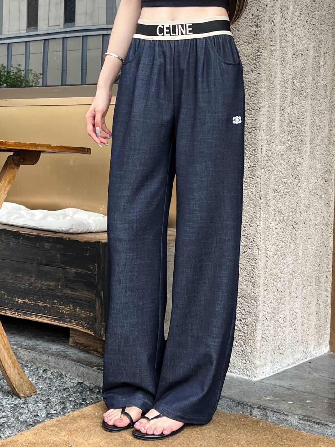 26SS NEW Tencel imitation denim straight pants