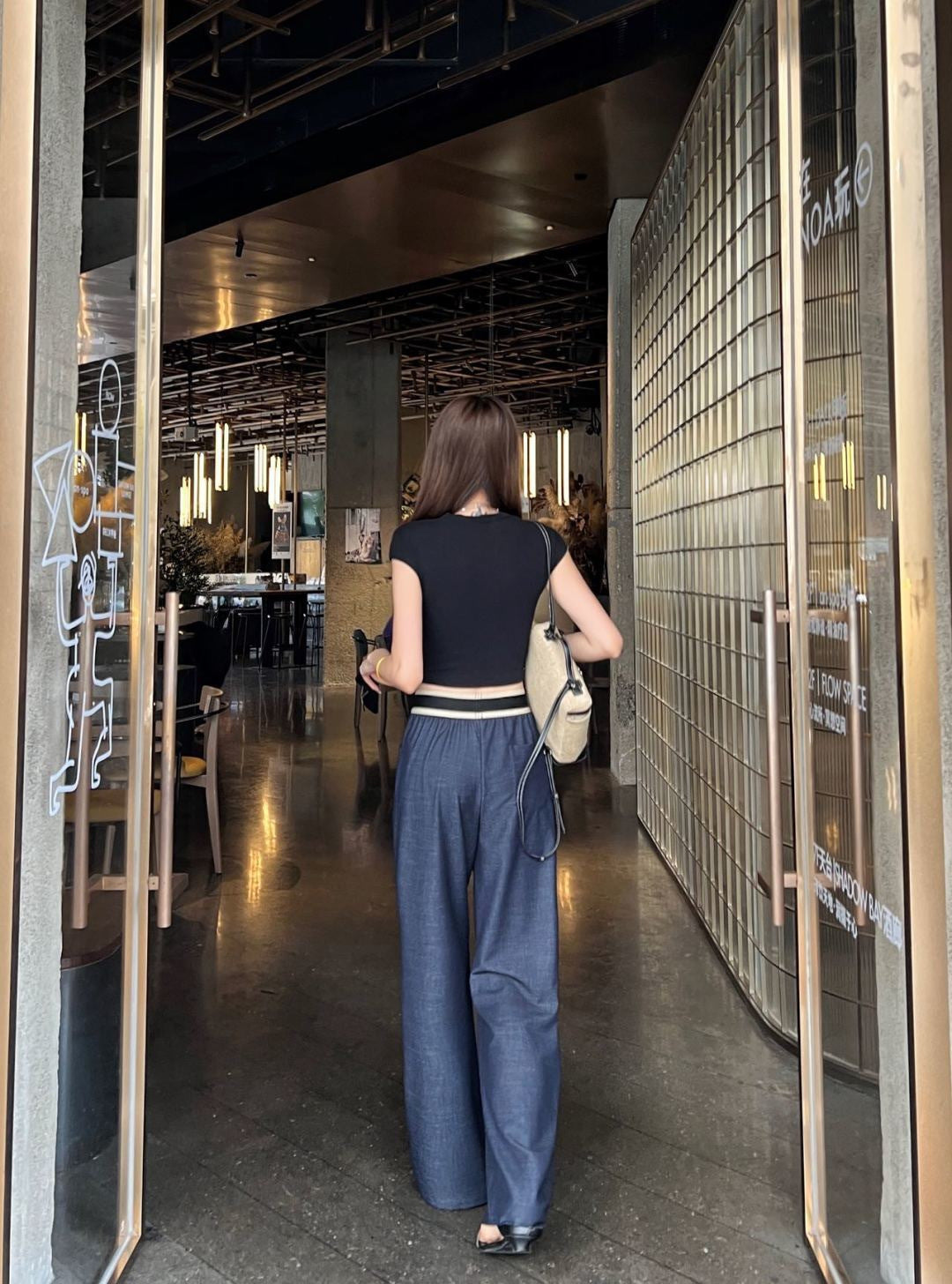 26SS NEW Tencel imitation denim straight pants