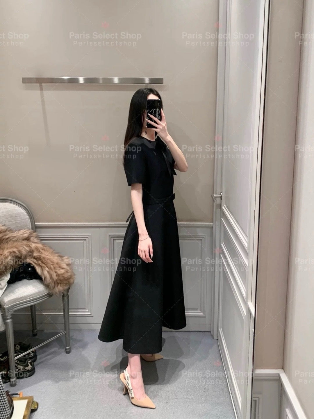 26SS NEW Bow embellished long dress