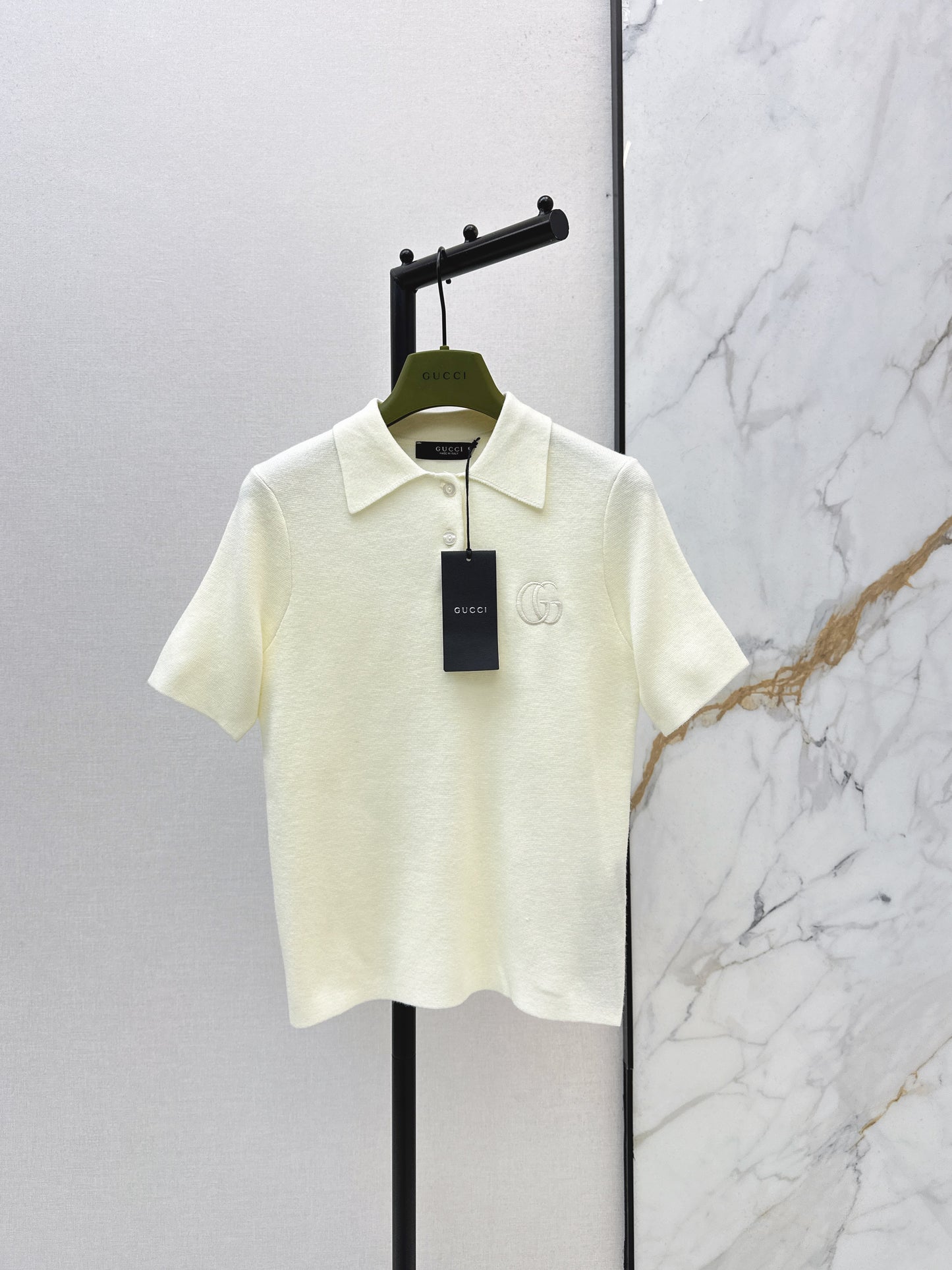 26SS NEUER Polo-Pullover, bestickter Pullover