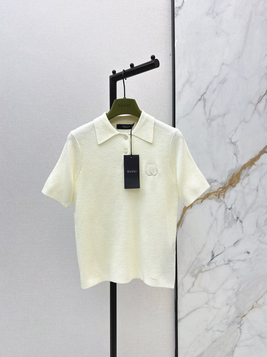 26SS NEW polo collar sweater embroidered sweater