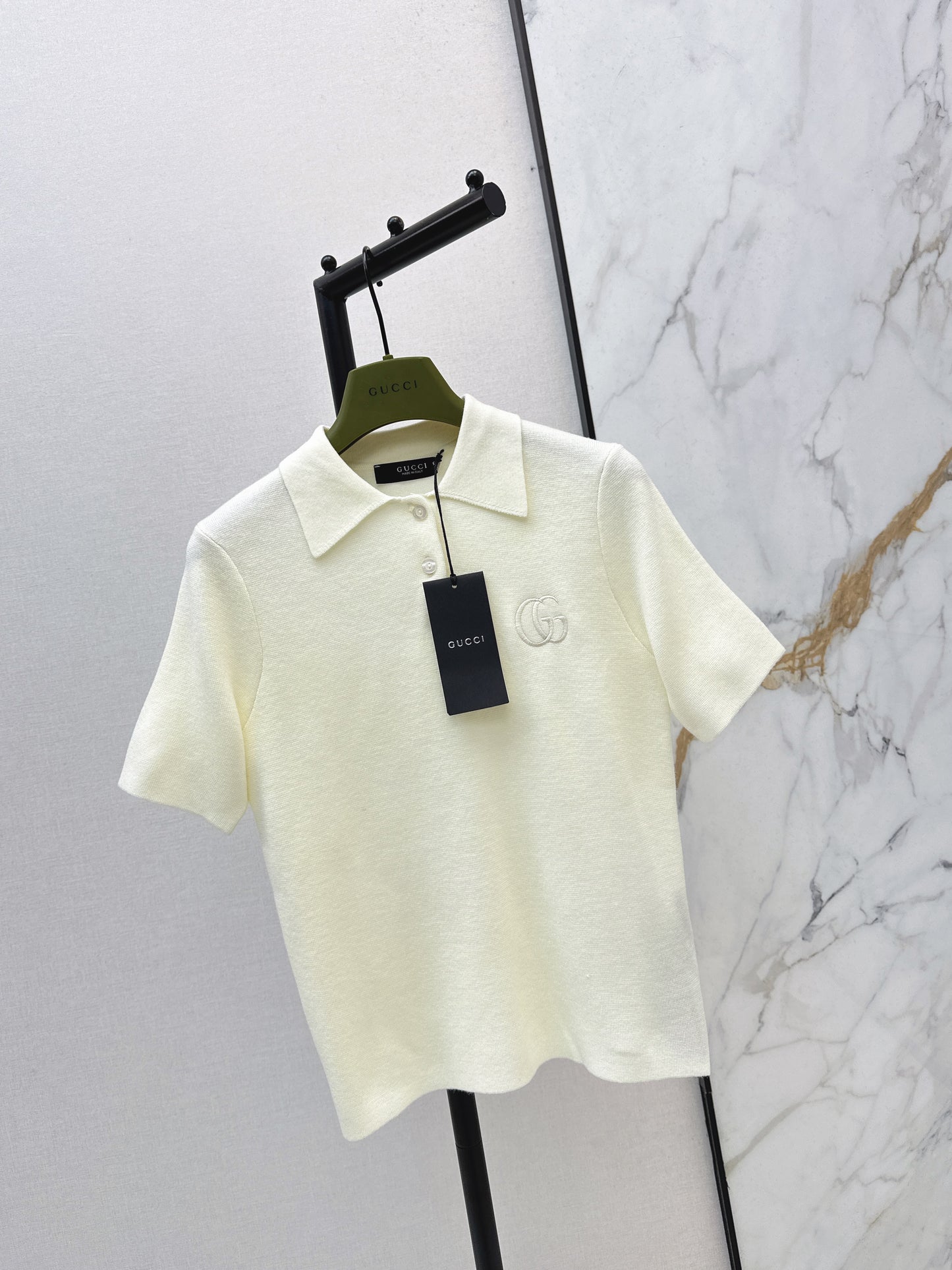 26SS NEUER Polo-Pullover, bestickter Pullover