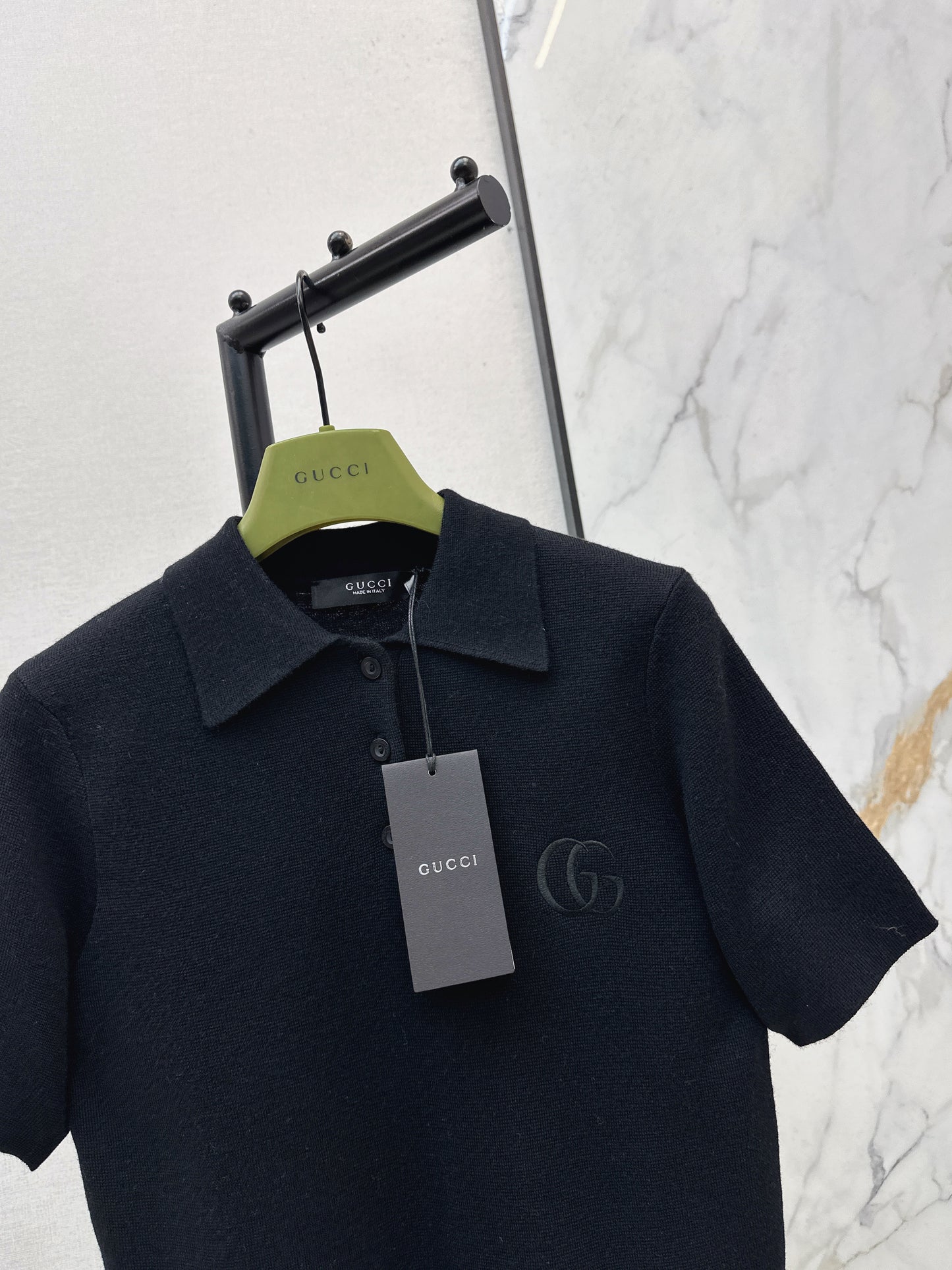 26SS NEUER Polo-Pullover, bestickter Pullover