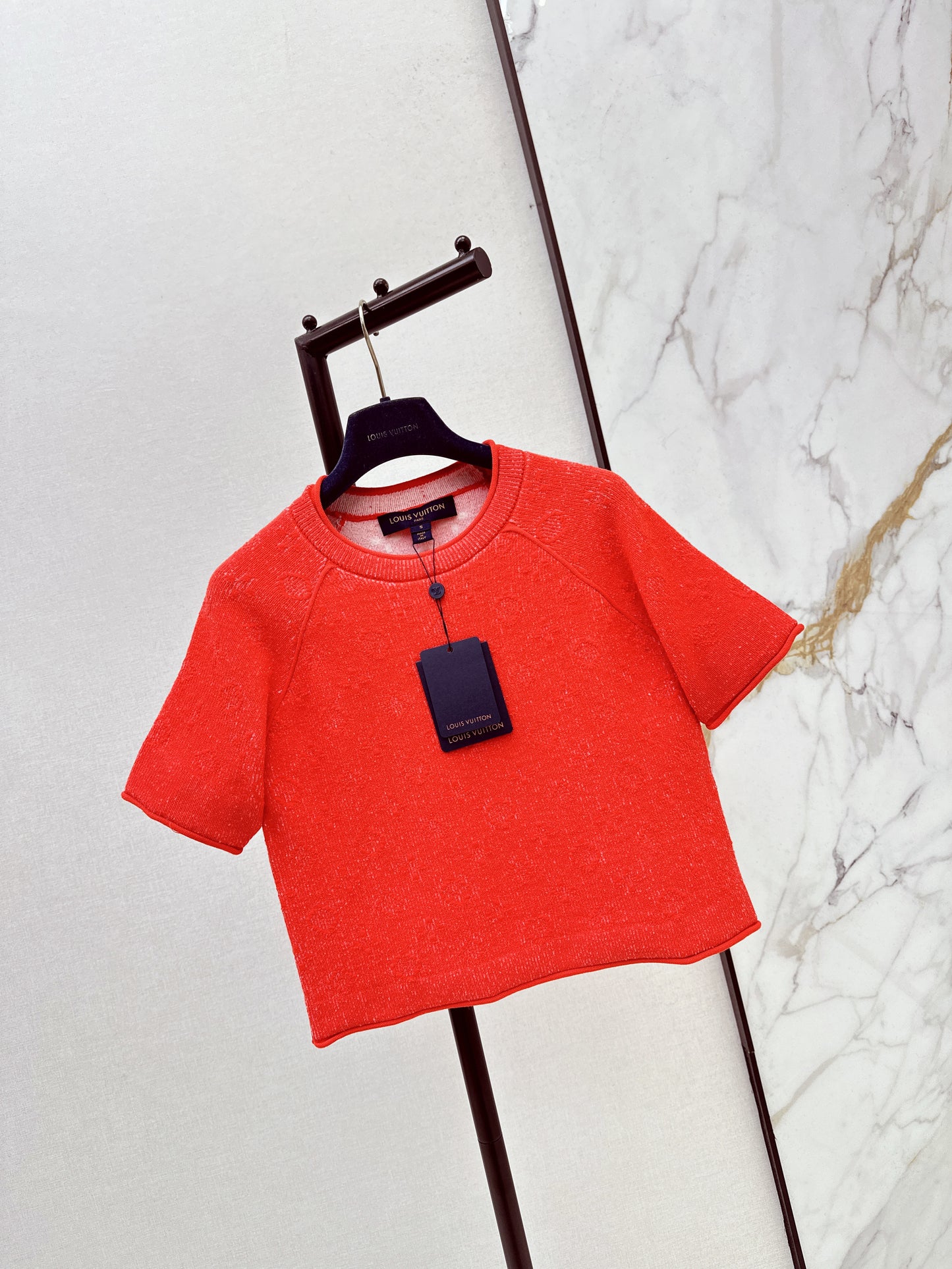 26SS NEUER MONOGRAM Doppelstrick Logo Kurzarmpullover