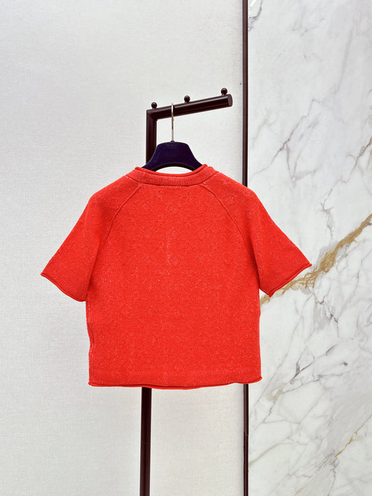 26SS NEW MONOGRAM double knit logo short-sleeved sweater
