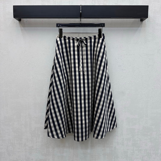 26SS NEW Plaid pleated skirt