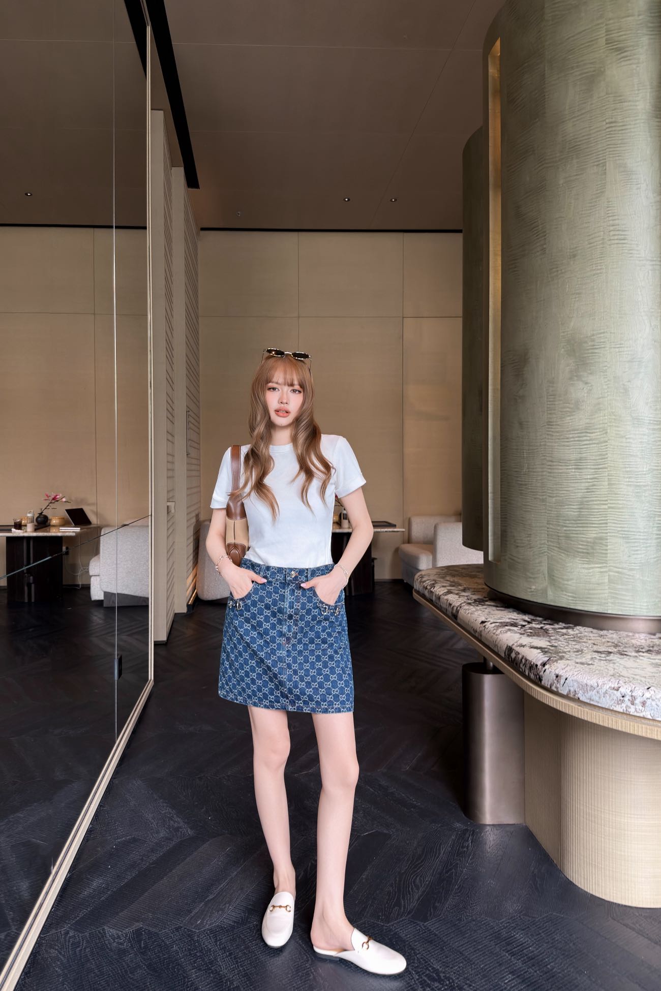 26SS NEW jacquard denim skirt