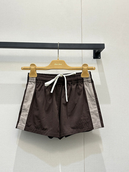 26SS NEW Letter embroidered elastic waist shorts