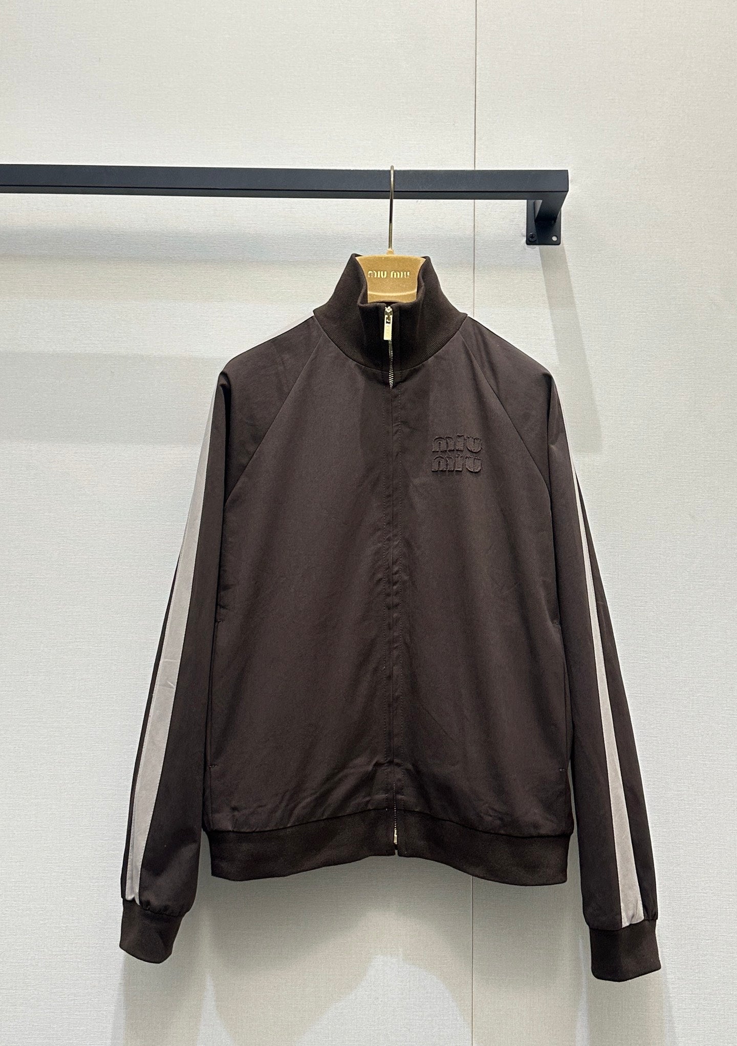 26SS NEW patchwork lettering contrast zipper jacket
